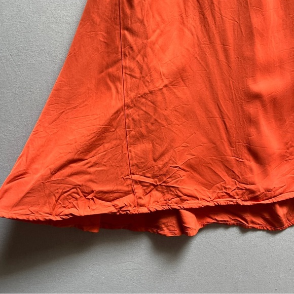 COS 100% Viscose Elegant Orange A line Women's Skirt Sz 2 - Picture 4 of 10